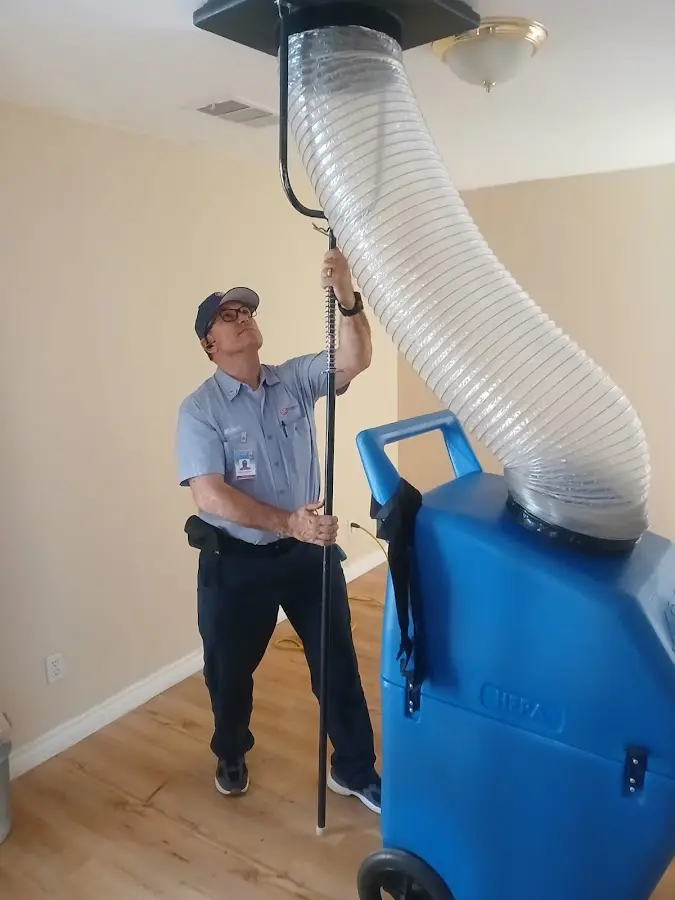 Mini Split Installation technician using HEPA equipment in Carson City